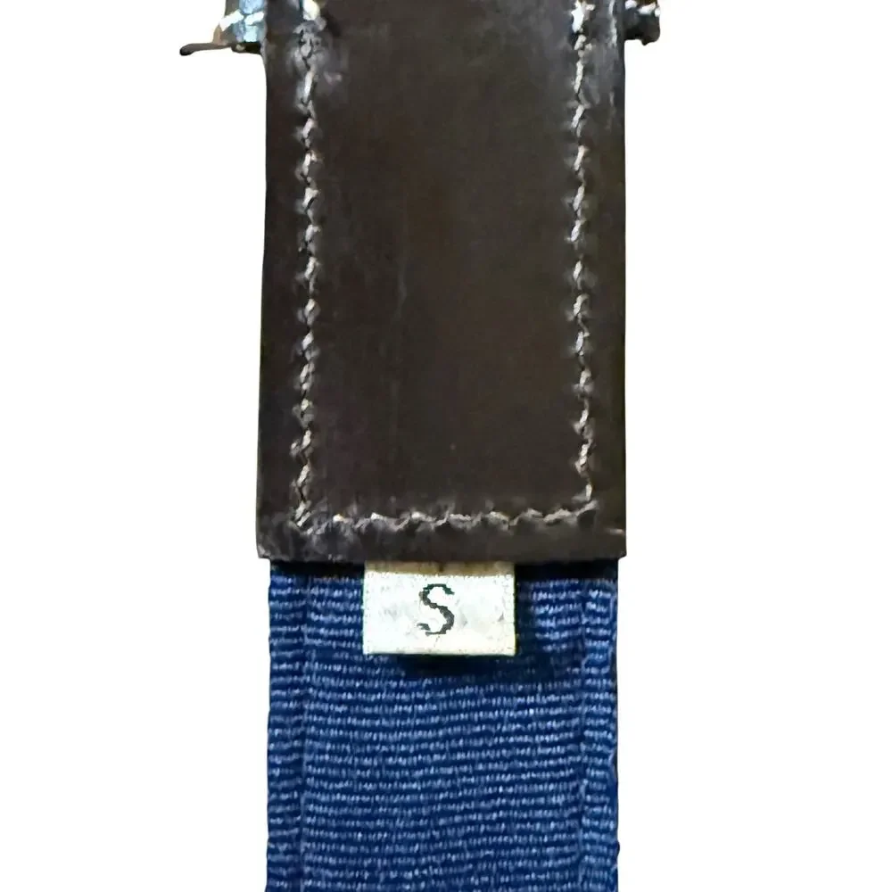 Baker Equine Couture Unisex Classic Plaid Belt Cream Black Brown Sz S (32-33)